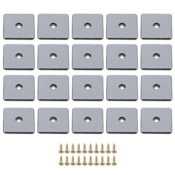 20pcs Square Furniture Glides Sliders with Screws for Hardwood PartsWS2828