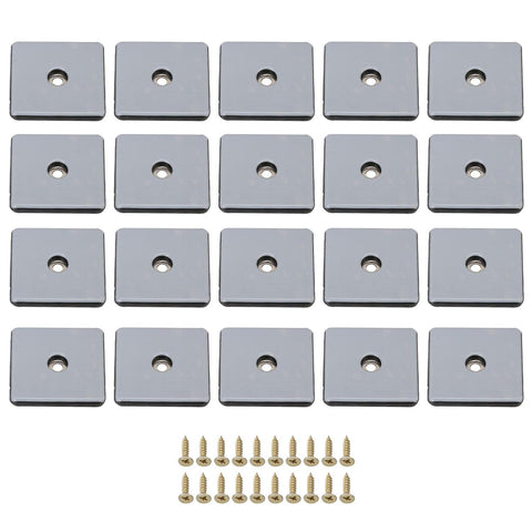 20pcs Square Furniture Glides Sliders with Screws for Hardwood PartsWS2828