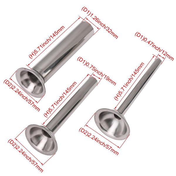 4PCS Stainless Steel Sausage Grinder Stuffer Tubes for 5# Meat GrinderWS2885