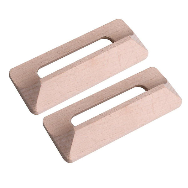 8pcs Beech Wooden Handle with Screws for Cabinet Drawer WardrobeWS2903