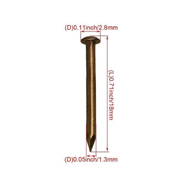 100pcs Bass 2.8mm*18mm Furniture Copper NailsWS2981