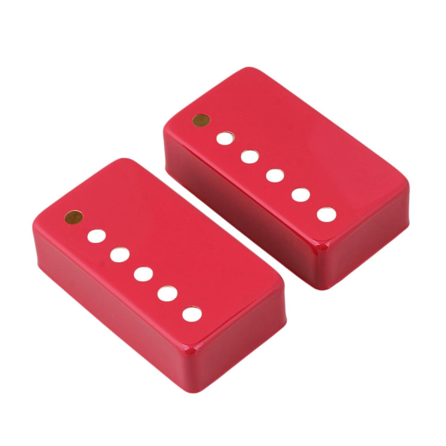 For 2pcs Red Metal Electric Guitar Humbucker Pickup Covers replacement 50/52mm WS3141