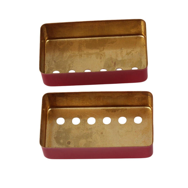 For 2pcs Red Metal Electric Guitar Humbucker Pickup Covers replacement 50/52mm WS3141