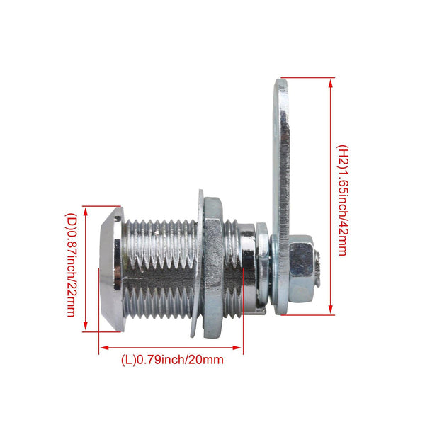 For Tubular Cam Lock Keyed Alike Lock Cylinder Length 20mm for Cabinet Lock WS3351