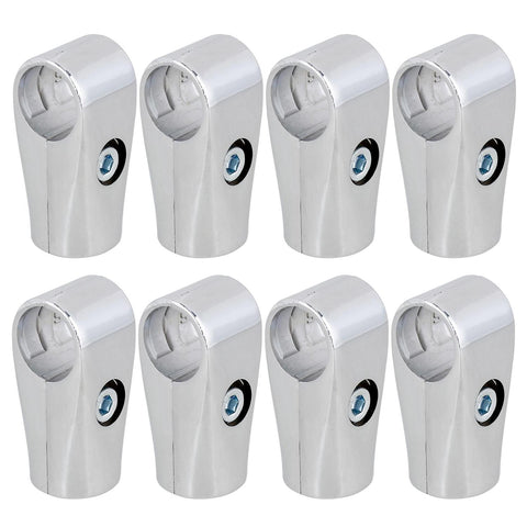 For 8pcs Display Rack Clamp Fittings 25mm Inner Dia Two-way Tube Connectors WS3404