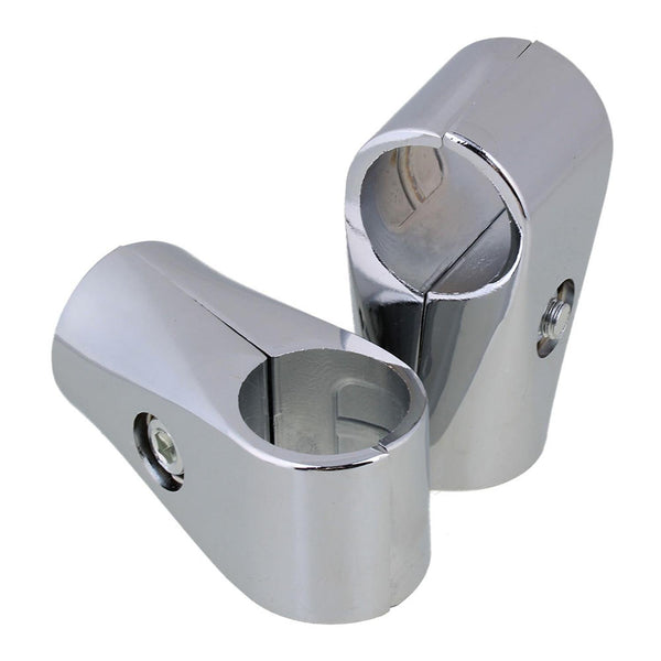 For 4pcs Aluminum Alloy Pipe Clamps Connector for 32mm ID Round Tube Silver WS3432