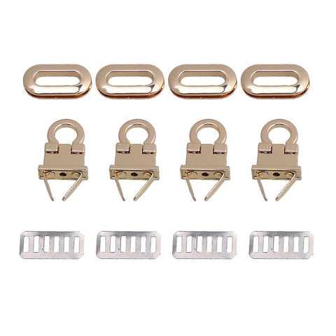 4pcs Light Golden Turn Lock for Handbag Craft ClaspWS3412