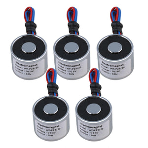 5pcs 5V DC 5kg 50N 0.8A Electric Lifting Holding Magnet Electromagnet 4WWS3486