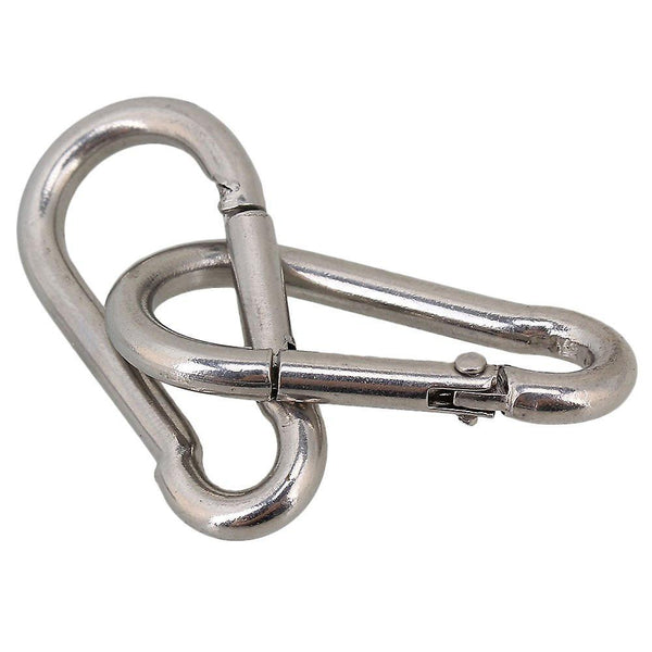 50pcs Spring Snap Quick Link Lock Carabiner Stainless M4 40mm LengthWS3556