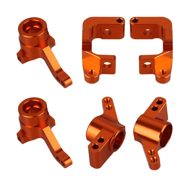 6pcs Alloy Steering with Front C with Rear Hub Carrier for HPI RC1:10 Truck OrangeWS3814