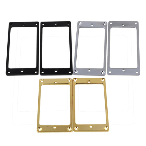 6PCS Metal Flat Humbucker Pickup Frame Cover Plate Chrome & Black & GoldWS3828