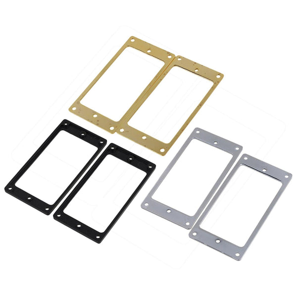 6PCS Metal Flat Humbucker Pickup Frame Cover Plate Chrome & Black & GoldWS3828