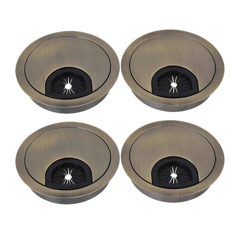 4pcs Zinc Alloy Wire Desk Hole Cover 60mm Diameter Cables AccessoriesWS3861