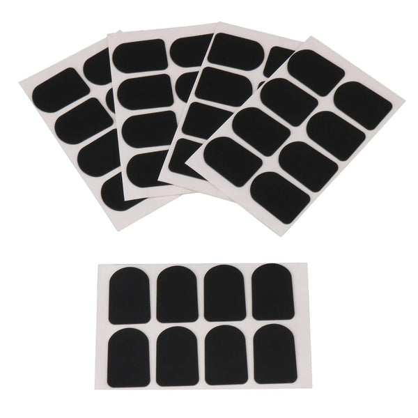 40pcs 0.8mm Type 2 Black Trapezoid Shape Mouthpiece Patches PadsWS3883