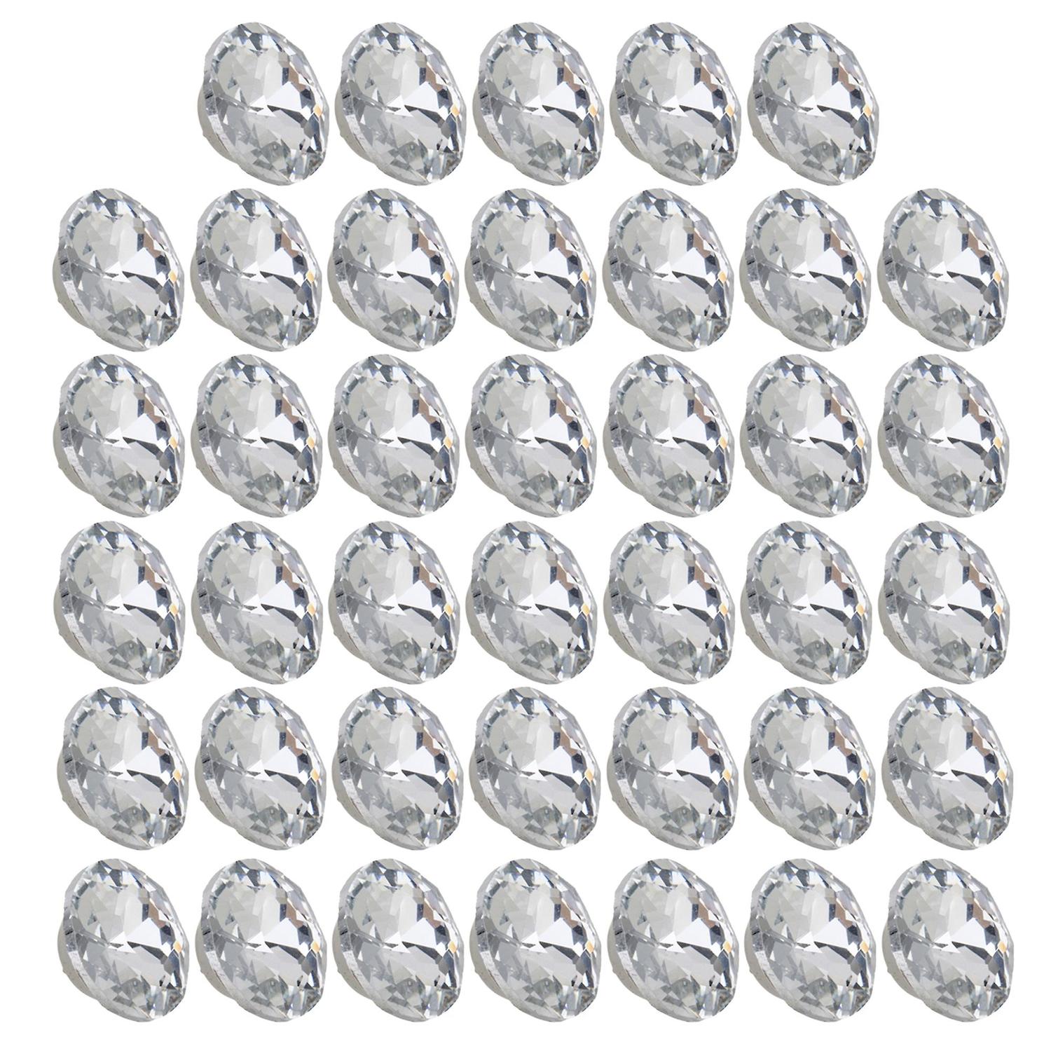 40pcs Diamante Crystal Upholstery Sofa Headboard Buttons 22x16mmWS3927