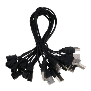 For Connector Cable Connect USB 5V Output PC Fan USB to 3 Pin Plug Style Set of 10 WS3922