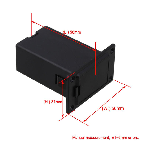 For Active Guitar Bass 5pcs 9V Battery Holder/Case/Box Black WS3991