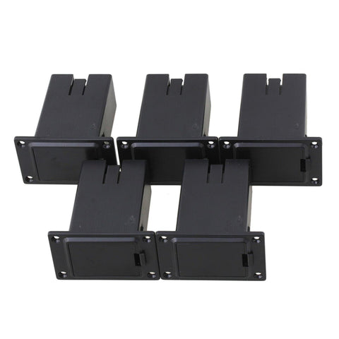 For Active Guitar Bass 5pcs 9V Battery Holder/Case/Box Black WS3991