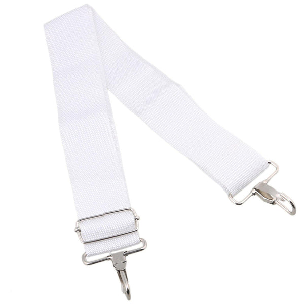 For 50mm Width White Adjustable Nylon Marching Snare Drum Sling Strap Belt WS4026