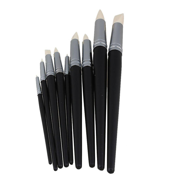 9PCS Sculpting Tools Black Wood Shank Clay Shapers 16-30cm LengthWS3982