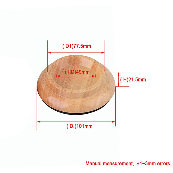 4pcs 3.93Inch Antiskid Solid Wood Piano Caster Cup Feet Pad Floor Carpet ProtecrorWS4180