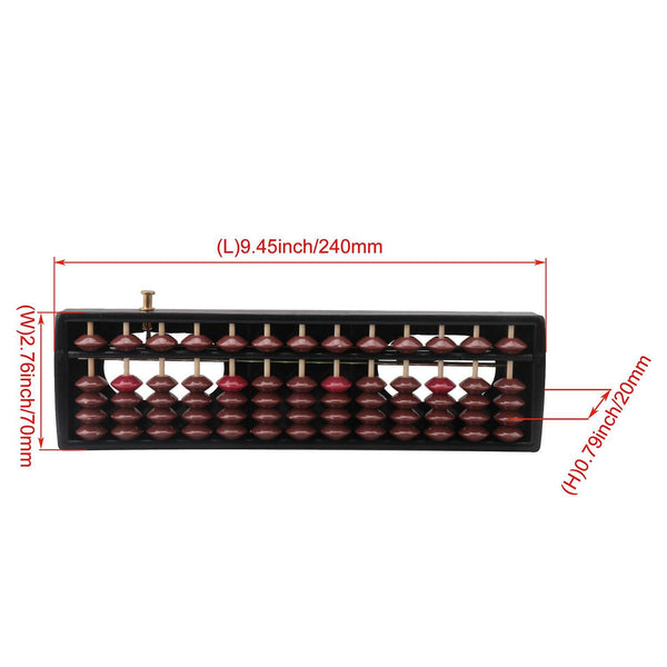 For 13 Column Abacus Soroban winding device Calculating Tool Frame Black WS4215