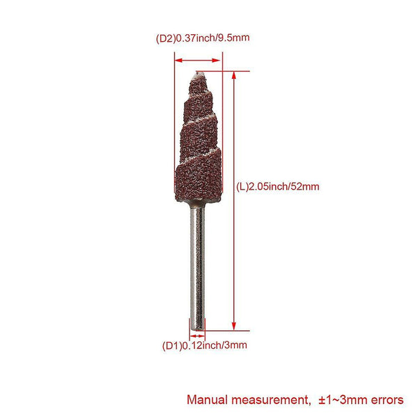 10x Rotary Conical Flap Wheel Shank Dia 3mm for Grinding 80 GritWS4271