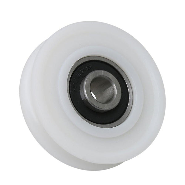 For 8x45x11.5mm U Type White Bearing Rail Pulley Passive Rolloer Wheel WS4308