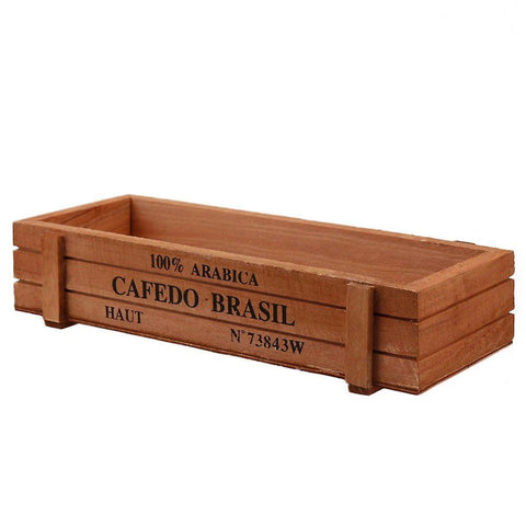 Modern Vintage Color Wooden Garden Planter Pot Rectangle Home DecorationWS4389