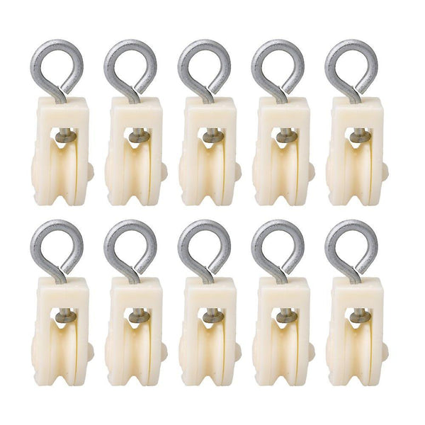 10pcs Plastic Single Wheel Swivel Lifting Rope Pulley for FarmsWS4376