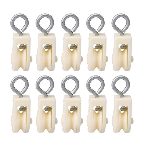 10pcs Plastic Single Wheel Swivel Lifting Rope Pulley for FarmsWS4376