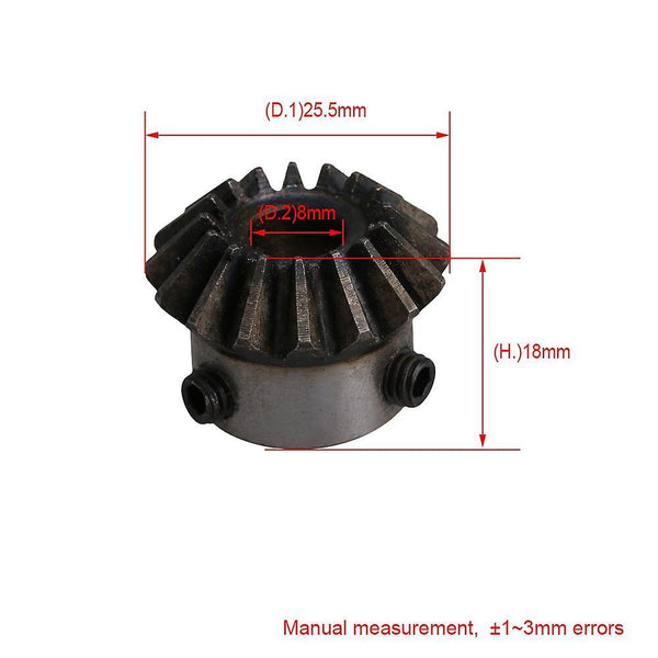 For 2pcs 45# Steel 16 Teeth 1.5 Module 8mm Hole Diameter Bevel Gear Wheel WS4405