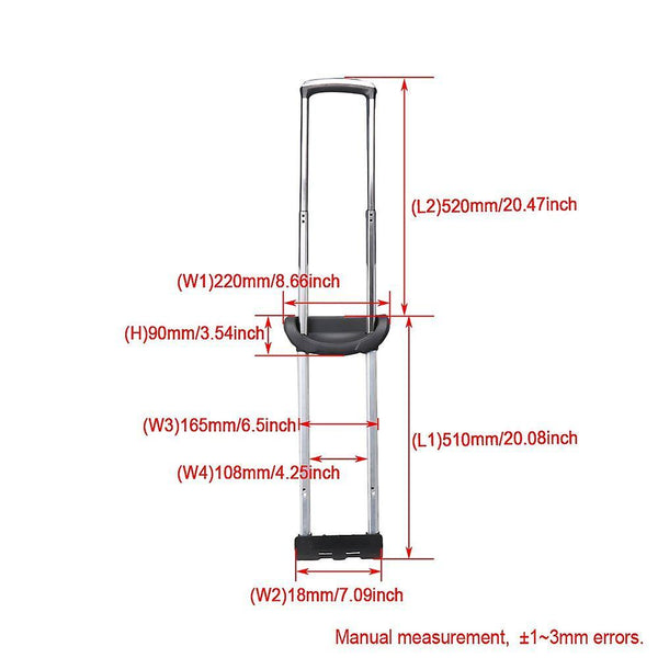 For 20inch 51cm Luggage Suitcase Telescopic Handle Pull Drag Rod G002# WS4415