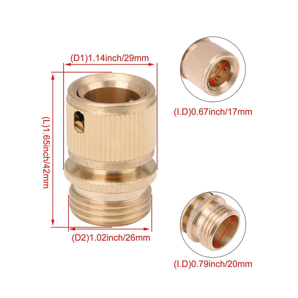 3/4 Inch Solid Brass Water Hose Quick Connect for Watering AccessoriesWS4460