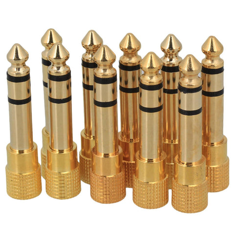 10pcs 1/8 3.5mm Female to 6.5mm 1/4 Male Stereo Audio Plug Headphone AdapterWS4465