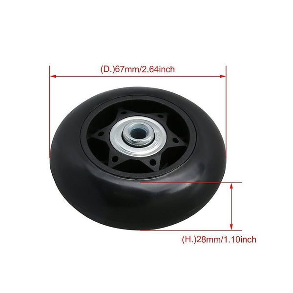 67mm Width PVC Luggage Suitcase replacement Wheels Repair SetWS4469