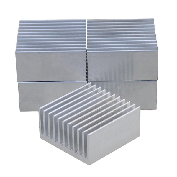 For 5x Cooling Fin Aluminium Radiator Heatsink Heat Diffuse Silver 40x40x20 WS4515