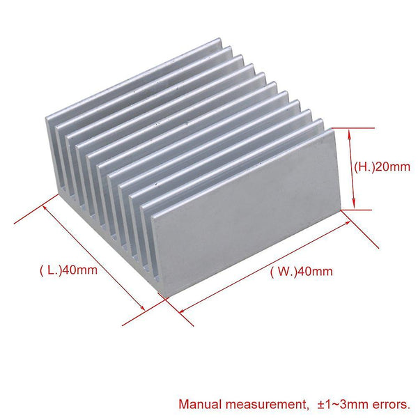 For 5x Cooling Fin Aluminium Radiator Heatsink Heat Diffuse Silver 40x40x20 WS4515