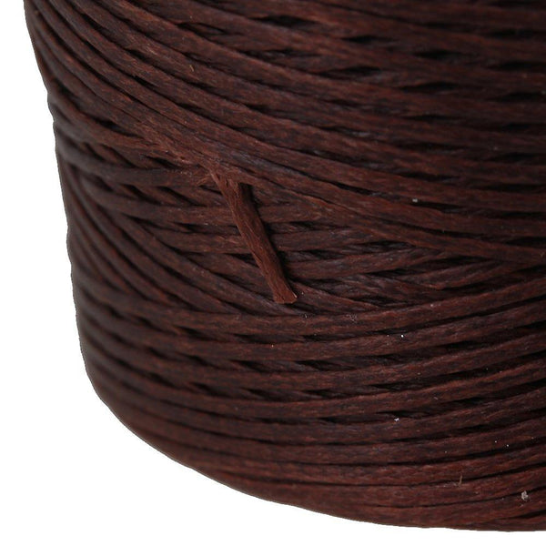 200 Meter 1mm 150D Brown Leather Sewing Flat Waxed Polyester Thread Cord DIYWS4548