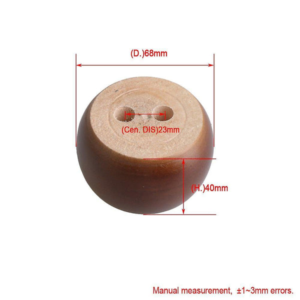 4pcs dark brown Wood Round Flat Furniture Foot Leg Feet4*6.8cmWS4549