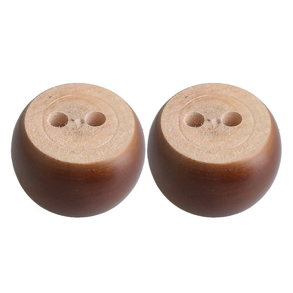 4pcs dark brown Wood Round Flat Furniture Foot Leg Feet4*6.8cmWS4549