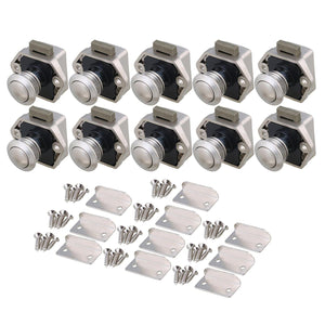 10pcs 35mm Push Button Keyless Latch for RV Cupboard Cabinet DoorsWS4561