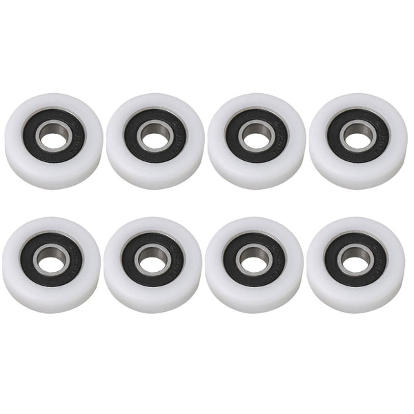 For 8pcs 6000ZZ Flat Guide Sealed Rail Bearing Pulley for Drawers Doors WS4651