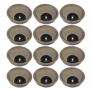 12pcs Bronze Desk Cable Wire Hole Cover Grommets Hole Dia 60mm for DeskWS4759