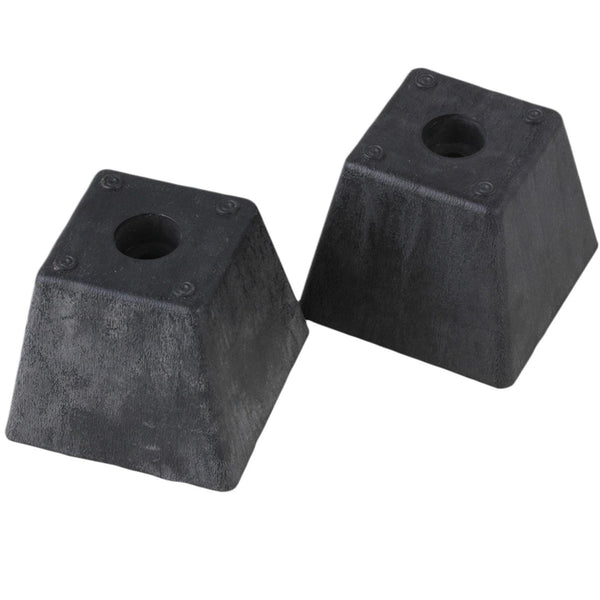 12PCS Black Plastic Trapezoid Couch Leg 98x98x80mm for Furniture HardwreWS4901