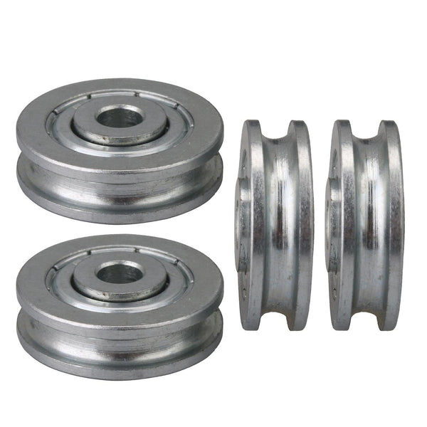 For 4pcs Bearing Steel U Type Rail Pulley Passive Rolloer Wheel 5x23x6.5mm WS4904