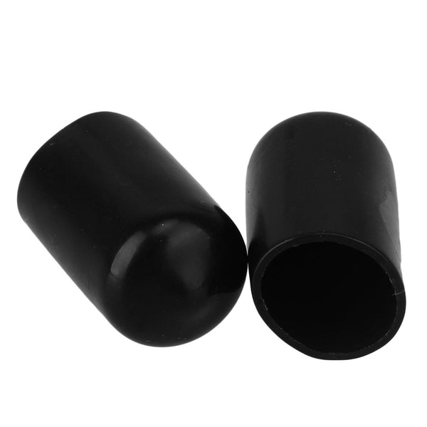 For 50pcs Black 12mm Soft Rubber Round Hose Finisher Screw Thread Protector Cover WS4999