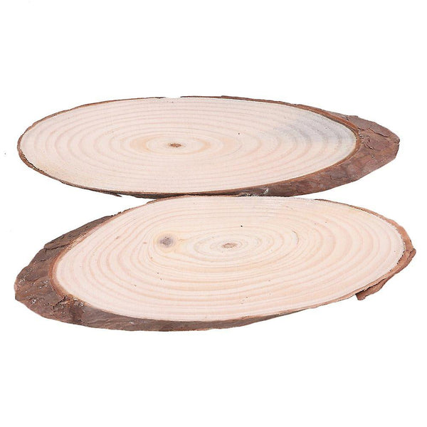 4Piece 7.5CM Wood Slice Oval Log Disc for Arts & Crafts & OrnamentsWS5116