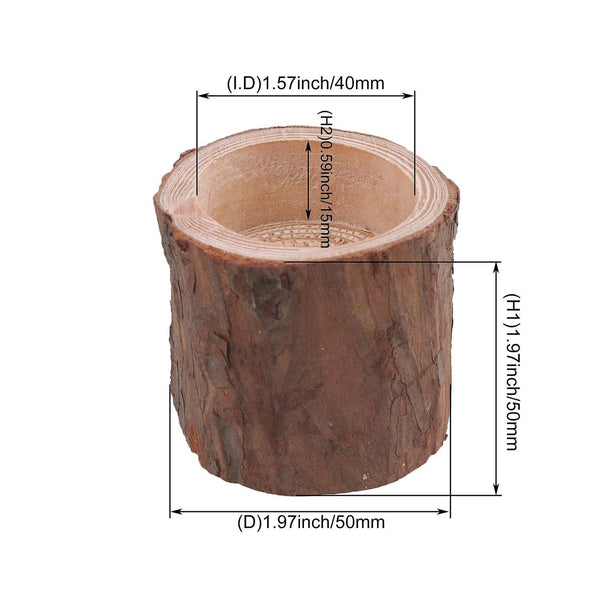 For 4pcs 5cm Creative Wooden Candle Holder Natural Candle Stand Tree Branch WS5118