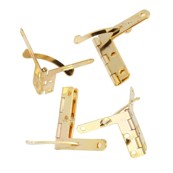 For 50pcs Mini Small Metal Spring Hinges with Screws 33x30mm for Miniature Furniture WS5183